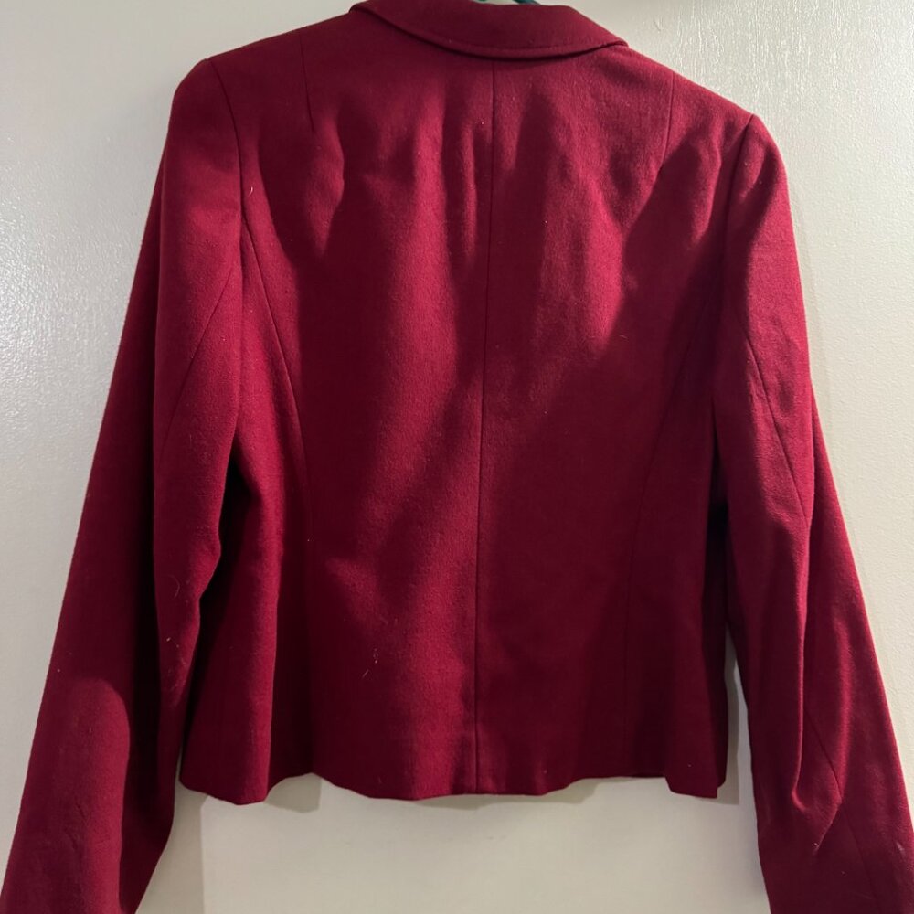 Pendleton Petite Virgin Wool Jacket Red Size 8 - image 3